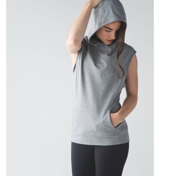 lululemon athletica Tops - Lululemon Gray Sleeveless Hoodie
